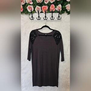 H&M Warm Plum & Lace Short Sleeved Tunic
